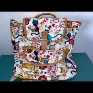 Lily Bloom Furry Friends Mini Backpack. Cats/yarn